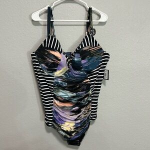 Torrid Shoreline Marble Underwire One Piece